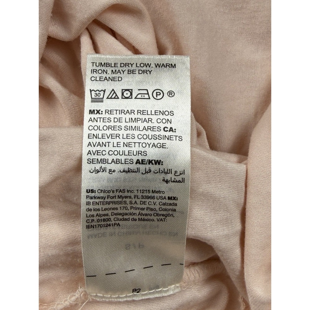 Soma Women's Lace Trimmed V Neck Slip Dress Nightgown Blush Peach Pink Sz S - Picture 6 of 12